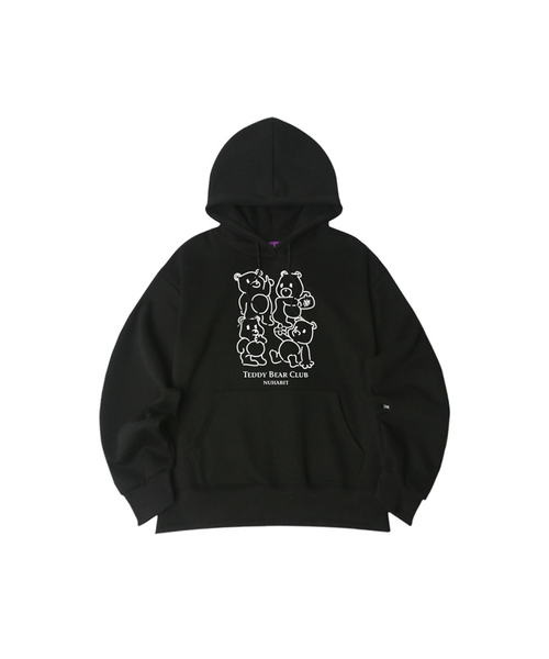 NUHABIT(ニューハビット)の「N/H BEAR CLUB オーバーサイズ 裏起毛 フードパーカー (SOH4-2NH1111)(パーカー・メンズ・ライトグレー/ブラック/ネイビー/グレー/アイボリー・MEDIUM/LARGE/X-LARGE)」の3枚目の写真