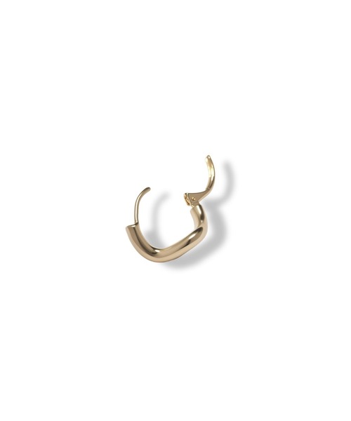 Lyvi（ライビィ）の「Mellow Square Hoop Pierce / 金属アレルギー対応（ピアス（両耳用）・レディース・シルバー/ゴールド・FREE）」の4枚目の写真