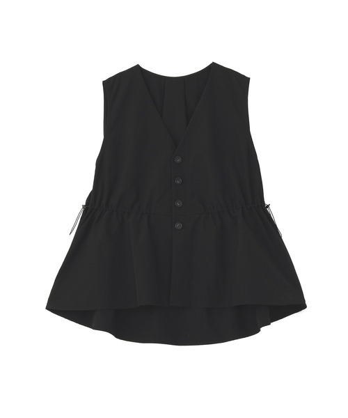 Green　Parks（グリーンパークス）の「【楽しゃれUV】ドロストフレアベスト（ベスト・レディース・カーキ/ブラック/ベージュ・FREE）」の15枚目の写真