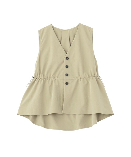 Green　Parks（グリーンパークス）の「【楽しゃれUV】ドロストフレアベスト（ベスト・レディース・カーキ/ブラック/ベージュ・FREE）」の16枚目の写真