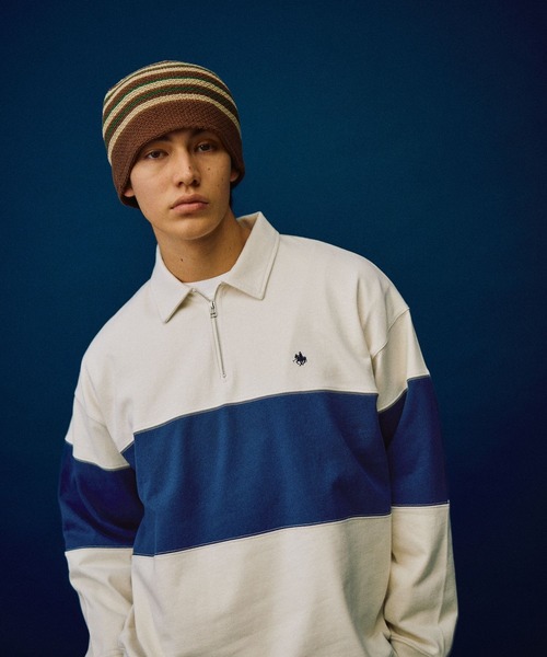 POLO BCS(ポロ ビーシーエス)の「【POLO British Country Spirit】ハーフジッププルオーバー(Tシャツ/カットソー・メンズ・アイボリー/グリーン/ネイビー・LARGE/MEDIUM)」の2枚目の写真