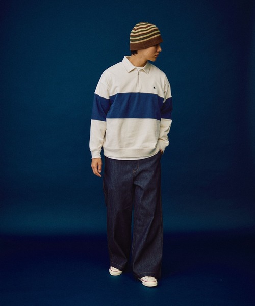 POLO BCS(ポロ ビーシーエス)の「【POLO British Country Spirit】ハーフジッププルオーバー(Tシャツ/カットソー・メンズ・アイボリー/グリーン/ネイビー・LARGE/MEDIUM)」の8枚目の写真