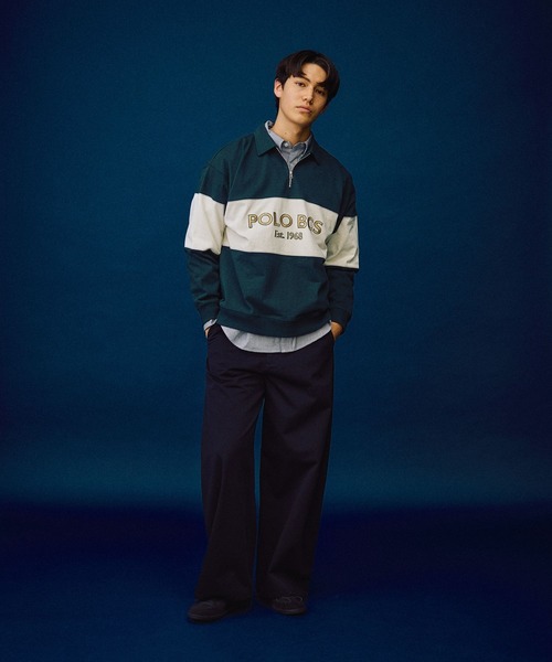POLO BCS(ポロ ビーシーエス)の「【POLO British Country Spirit】ハーフジッププルオーバー(Tシャツ/カットソー・メンズ・アイボリー/グリーン/ネイビー・LARGE/MEDIUM)」の19枚目の写真