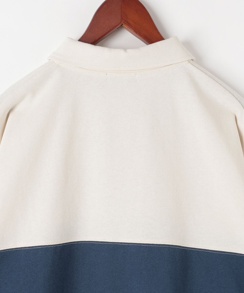 POLO BCS(ポロ ビーシーエス)の「【POLO British Country Spirit】ハーフジッププルオーバー(Tシャツ/カットソー・メンズ・アイボリー/グリーン/ネイビー・LARGE/MEDIUM)」の4枚目の写真