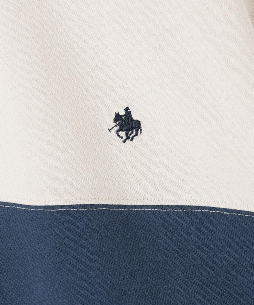 POLO BCS(ポロ ビーシーエス)の「【POLO British Country Spirit】ハーフジッププルオーバー(Tシャツ/カットソー・メンズ・アイボリー/グリーン/ネイビー・LARGE/MEDIUM)」の5枚目の写真