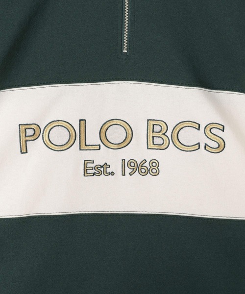 POLO BCS(ポロ ビーシーエス)の「【POLO British Country Spirit】ハーフジッププルオーバー(Tシャツ/カットソー・メンズ・アイボリー/グリーン/ネイビー・LARGE/MEDIUM)」の6枚目の写真