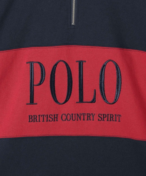 POLO BCS(ポロ ビーシーエス)の「【POLO British Country Spirit】ハーフジッププルオーバー(Tシャツ/カットソー・メンズ・アイボリー/グリーン/ネイビー・LARGE/MEDIUM)」の7枚目の写真