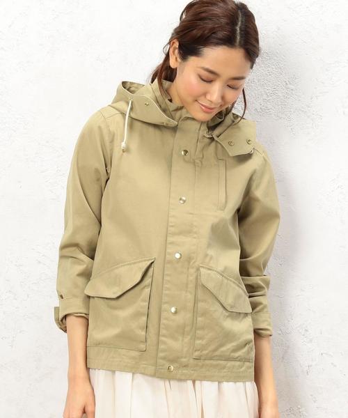 green label relaxing（グリーンレーベルリラクシング）の「CB C 2WAY デッキパーカー ◆（ブルゾン・レディース・ベージュ/ネイビー/イエロー・38/40）」の9枚目の写真