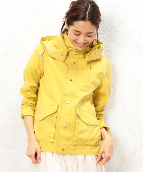 green label relaxing（グリーンレーベルリラクシング）の「CB C 2WAY デッキパーカー ◆（ブルゾン・レディース・ベージュ/ネイビー/イエロー・38/40）」の5枚目の写真