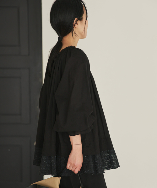 plage（プラージュ）の「COTTON KHADI ブラウス（シャツ/ブラウス・レディース・ブラック/ホワイト・FREE）」の17枚目の写真