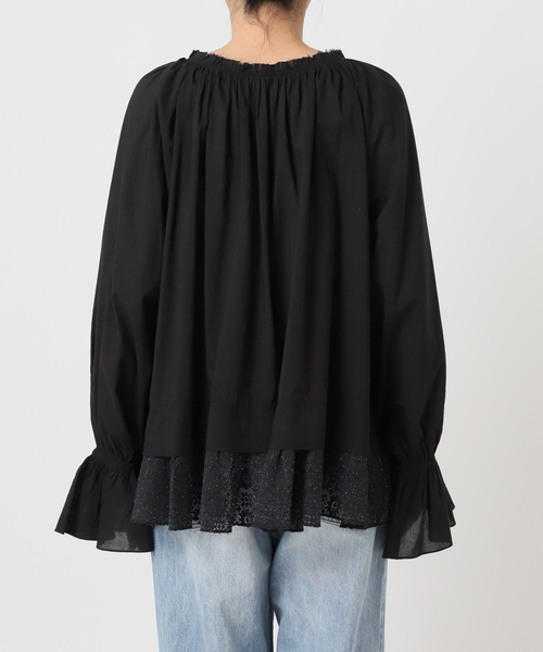 plage（プラージュ）の「COTTON KHADI ブラウス（シャツ/ブラウス・レディース・ブラック/ホワイト・FREE）」の6枚目の写真