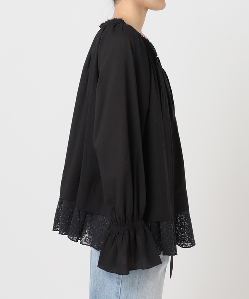 plage（プラージュ）の「COTTON KHADI ブラウス（シャツ/ブラウス・レディース・ブラック/ホワイト・FREE）」の7枚目の写真