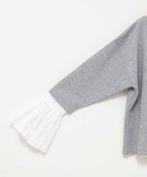 NOLLEY’S（ノーリーズ）の「【WEB限定】ウォッシャブルシャツスリーブスウェットプルオーバー（Tシャツ/カットソー・レディース・グレー/オフホワイト・FREE）」の15枚目の写真