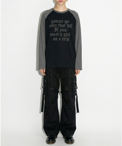 REBRENNER(リブレンナー)の「DTF トリップ レグラン ロングスリーブ ブラックチャコール(Tシャツ/カットソー・レディース・その他・MEDIUM/LARGE/X-LARGE)」の4枚目の写真