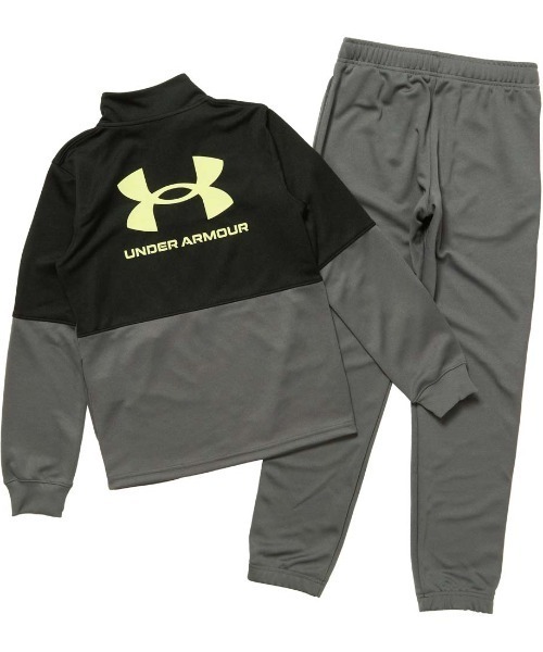 UNDER ARMOUR（アンダーアーマー）の「アンダーアーマー  UAカラーブロック ビッグロゴ トラックスーツ（ジャージ・キッズ・ブラック×グレー/ホワイト×ブラック・160cm/150cm/140cm/130cm/120cm）」の11枚目の写真
