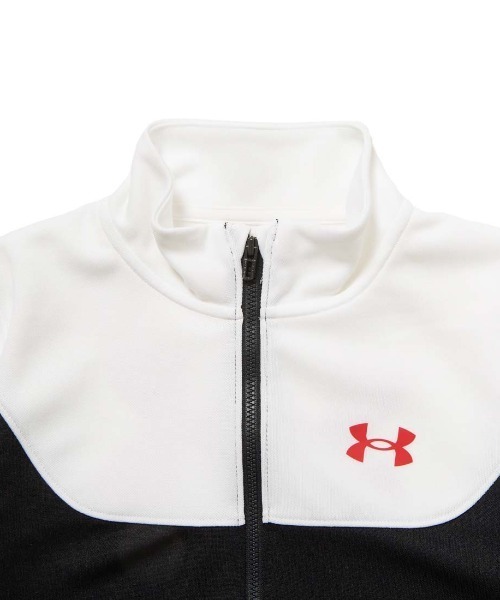 UNDER ARMOUR（アンダーアーマー）の「アンダーアーマー  UAカラーブロック ビッグロゴ トラックスーツ（ジャージ・キッズ・ブラック×グレー/ホワイト×ブラック・160cm/150cm/140cm/130cm/120cm）」の5枚目の写真