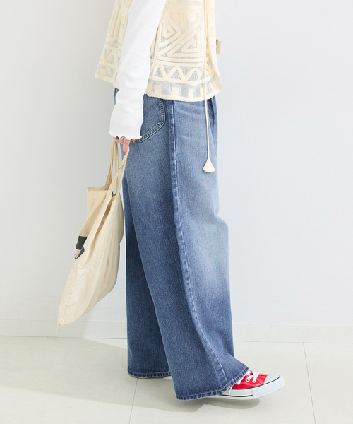 Lee（リー）の「【WEB＋一部店舗限定】ウォッシャブル / LEE / リー TUCK RIDERS PANTS（デニムパンツ・レディース・ブルー・MEDIUM/SMALL）」の19枚目の写真