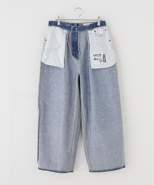 Lee（リー）の「【WEB＋一部店舗限定】ウォッシャブル / LEE / リー TUCK RIDERS PANTS（デニムパンツ・レディース・ブルー・MEDIUM/SMALL）」の8枚目の写真