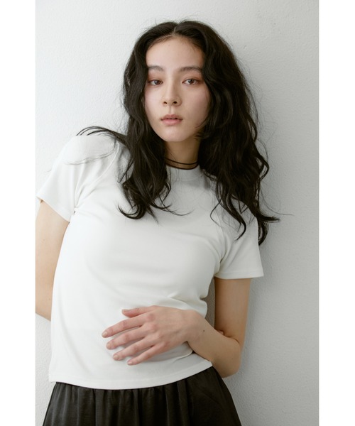 ANF.MUU(アンフムー)の「ラグランスリーブコンパクトTシャツ(Tシャツ/カットソー・レディース・チャコールグレー/ブラウン/ホワイト・FREE)」の2枚目の写真