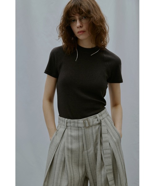 ANF.MUU(アンフムー)の「ラグランスリーブコンパクトTシャツ(Tシャツ/カットソー・レディース・チャコールグレー/ブラウン/ホワイト・FREE)」の21枚目の写真