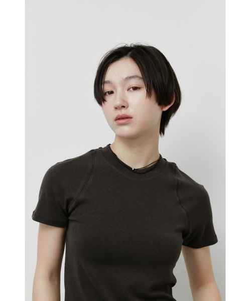 ANF.MUU(アンフムー)の「ラグランスリーブコンパクトTシャツ(Tシャツ/カットソー・レディース・チャコールグレー/ブラウン/ホワイト・FREE)」の16枚目の写真