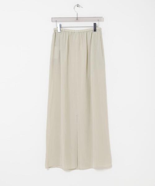 URBAN RESEARCH（アーバンリサーチ）の「キュプラギャザーIラインスカート（スカート・レディース・ライトベージュ/チャコールグレー/ブラック・38/36）」の4枚目の写真