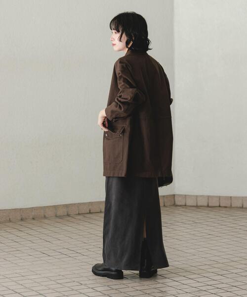 URBAN RESEARCH(アーバンリサーチ)の「キュプラギャザーIラインスカート(スカート・レディース・ライトベージュ/チャコールグレー/ブラック・38/36)」の9枚目の写真