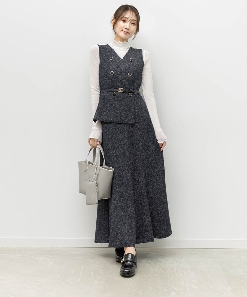 RANDA(ランダ)の「バックルデザインストームローファー(ローファー・レディース・ブラック/アイボリー/ベージュ・L/S/LL/M)」の9枚目の写真