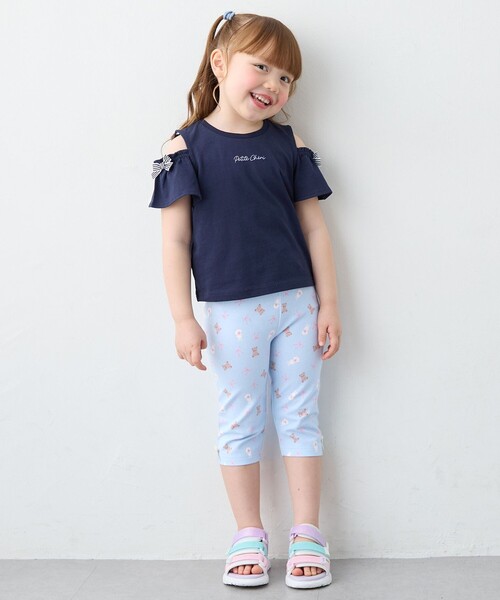 ANY（エニィ）の「【綿100%】【新色追加】オンオフショルダー Tシャツ（Tシャツ/カットソー・キッズ・アイボリー系/ネイビー系/レッド系/ライラック系/サックスブルー系・140/150）」の14枚目の写真