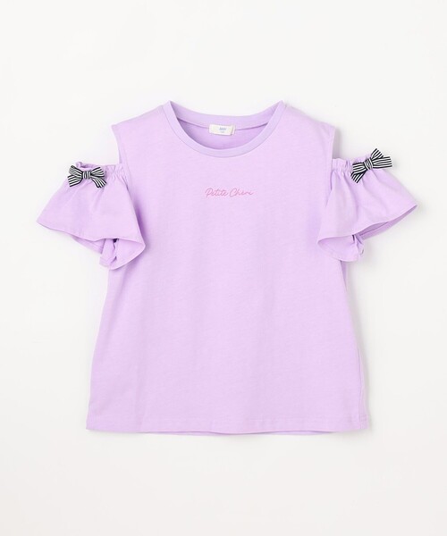 ANY（エニィ）の「【綿100%】【新色追加】オンオフショルダー Tシャツ（Tシャツ/カットソー・キッズ・アイボリー系/ネイビー系/レッド系/ライラック系/サックスブルー系・140/150）」の16枚目の写真