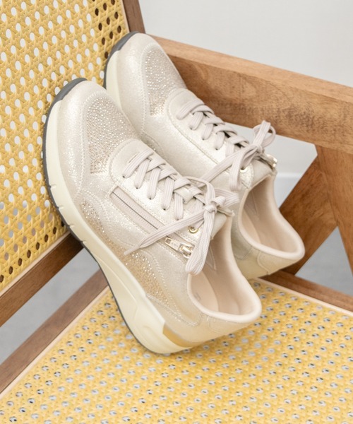 Round About】ラインストーンサイドジップスニーカー(465102