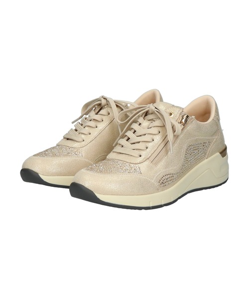 Round About(Bridget Birkin)(ラウンド アバウト)の「【Round About】ラインストーンサイドジップスニーカー(465102)(スニーカー・レディース・ゴールド/シルバー・35/36/37)」の5枚目の写真