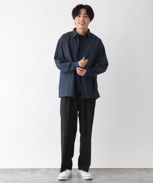 GLOBAL WORK(グローバルワーク)の「アーバンデニムシャツ/AIR/長袖/632887(シャツ/ブラウス・メンズ・ダークネイビー・X-LARGE/LARGE/MEDIUM/SMALL)」の3枚目の写真