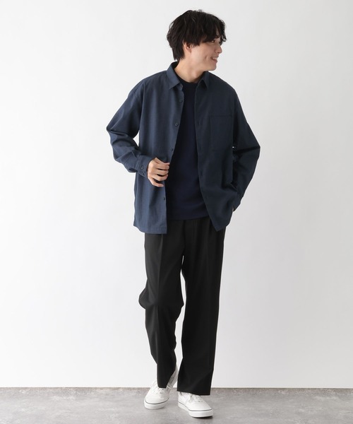 GLOBAL WORK(グローバルワーク)の「アーバンデニムシャツ/AIR/長袖/632887(シャツ/ブラウス・メンズ・ダークネイビー・X-LARGE/LARGE/MEDIUM/SMALL)」の4枚目の写真