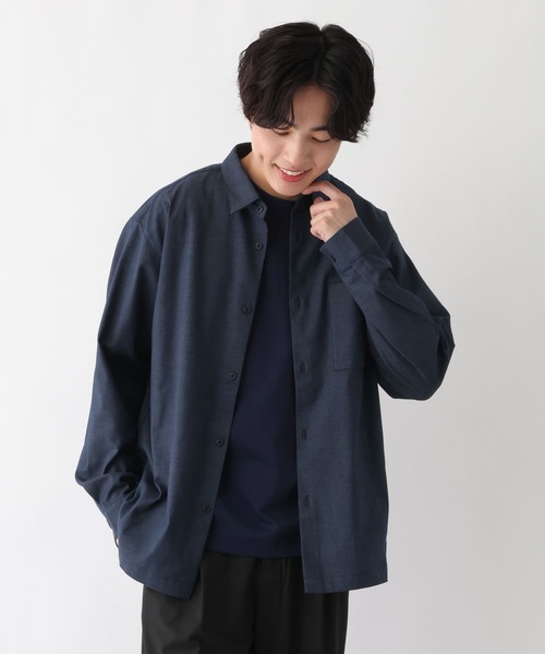 GLOBAL WORK(グローバルワーク)の「アーバンデニムシャツ/AIR/長袖/632887(シャツ/ブラウス・メンズ・ダークネイビー・X-LARGE/LARGE/MEDIUM/SMALL)」の5枚目の写真