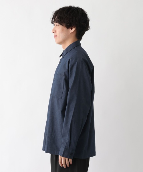 GLOBAL WORK(グローバルワーク)の「アーバンデニムシャツ/AIR/長袖/632887(シャツ/ブラウス・メンズ・ダークネイビー・X-LARGE/LARGE/MEDIUM/SMALL)」の9枚目の写真