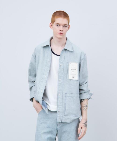 THE GOODLAND MARKET(ザグッドランドマーケット)の「ザ グッドランド マーケット RE DENIM COVERALL(デニムジャケット・メンズ・ライトインディゴブルー・3/2/1)」の17枚目の写真
