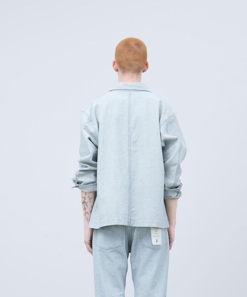 THE GOODLAND MARKET(ザグッドランドマーケット)の「ザ グッドランド マーケット RE DENIM COVERALL(デニムジャケット・メンズ・ライトインディゴブルー・3/2/1)」の20枚目の写真