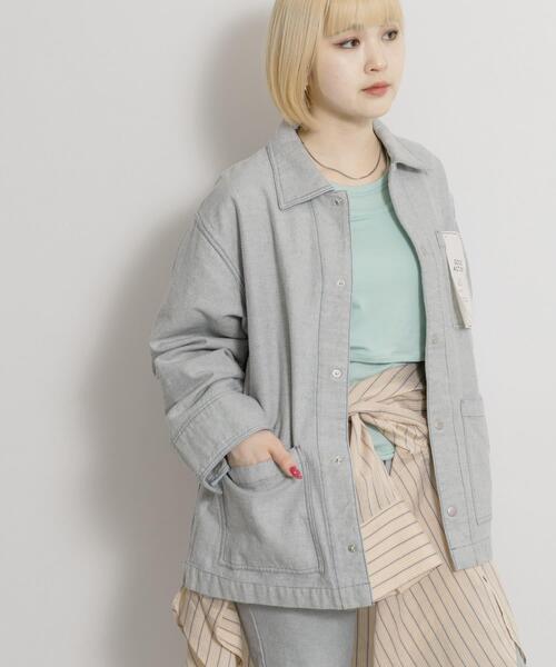 THE GOODLAND MARKET（ザグッドランドマーケット）の「ザ グッドランド マーケット　RE DENIM COVERALL（デニムジャケット・メンズ・ライトインディゴブルー・3/2/1）」の5枚目の写真