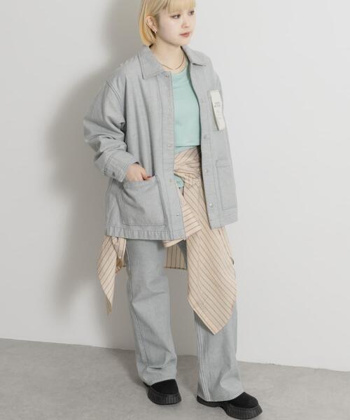 THE GOODLAND MARKET(ザグッドランドマーケット)の「ザ グッドランド マーケット RE DENIM COVERALL(デニムジャケット・メンズ・ライトインディゴブルー・3/2/1)」の4枚目の写真