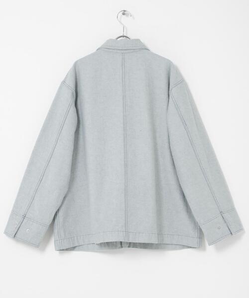 THE GOODLAND MARKET(ザグッドランドマーケット)の「ザ グッドランド マーケット RE DENIM COVERALL(デニムジャケット・メンズ・ライトインディゴブルー・3/2/1)」の9枚目の写真
