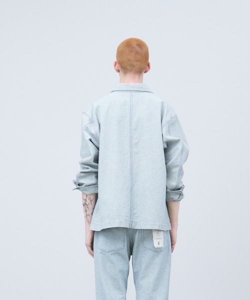 THE GOODLAND MARKET(ザグッドランドマーケット)の「ザ グッドランド マーケット RE DENIM COVERALL(デニムジャケット・メンズ・ライトインディゴブルー・3/2/1)」の8枚目の写真