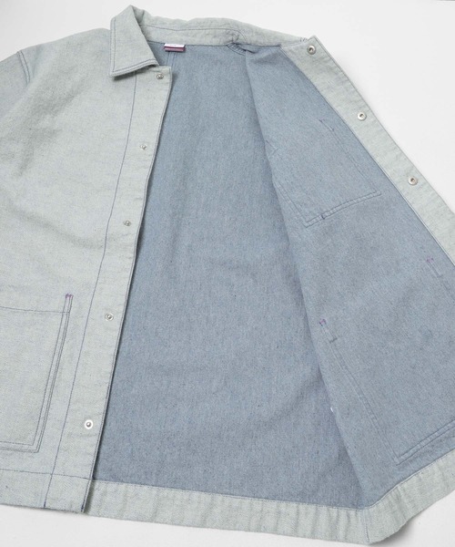 THE GOODLAND MARKET(ザグッドランドマーケット)の「ザ グッドランド マーケット RE DENIM COVERALL(デニムジャケット・メンズ・ライトインディゴブルー・3/2/1)」の17枚目の写真