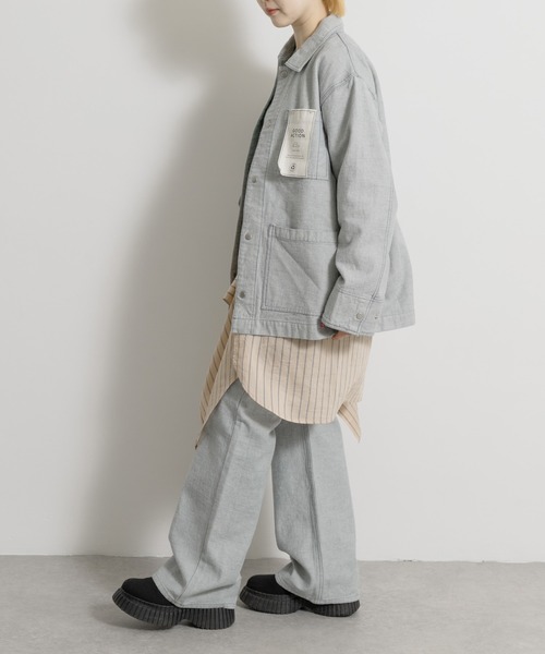 THE GOODLAND MARKET(ザグッドランドマーケット)の「ザ グッドランド マーケット RE DENIM COVERALL(デニムジャケット・メンズ・ライトインディゴブルー・3/2/1)」の15枚目の写真