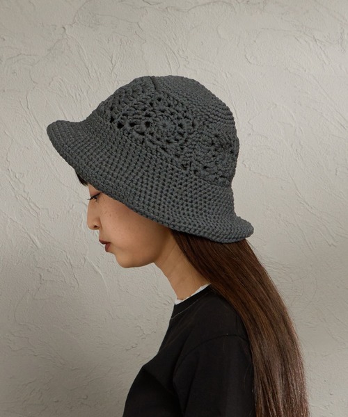 halo commodity（ハロ　コモディティー）の「[HALO COMMODITY/ハロコモディティー] PETAL ドライ ニットハット（ハット・レディース・チャコールグレー/キナリ・F）」の10枚目の写真