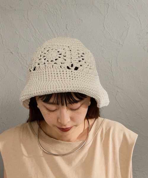 halo commodity（ハロ　コモディティー）の「[HALO COMMODITY/ハロコモディティー] PETAL ドライ ニットハット（ハット・レディース・チャコールグレー/キナリ・F）」の8枚目の写真