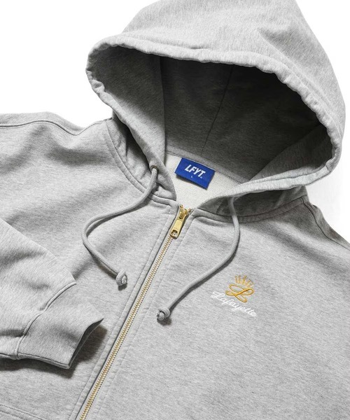 LFYT(エルエフワイティー)の「LFYT ラファイエット - GOLD L LOGO ZIP HOODIE フルジップパーカー LS260501(パーカー・メンズ・ブラウン系カモフラージュ/ブラック/ヘザーグレー・XX-LARGE/X-LARGE/LARGE/MEDIUM/SMALL)」の7枚目の写真