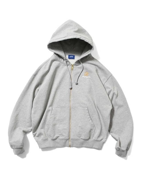 LFYT(エルエフワイティー)の「LFYT ラファイエット - GOLD L LOGO ZIP HOODIE フルジップパーカー LS260501(パーカー・メンズ・ブラウン系カモフラージュ/ブラック/ヘザーグレー・XX-LARGE/X-LARGE/LARGE/MEDIUM/SMALL)」の4枚目の写真