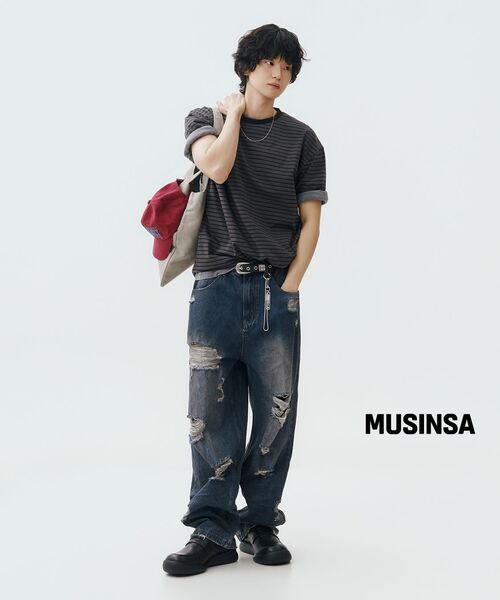 NOMANUAL（NOMANUAL）の「NM SKULL T-SHIRT - WASHED GRAY（Tシャツ/カットソー・レディース・その他・LARGE/MEDIUM/SMALL/X-LARGE）」の5枚目の写真