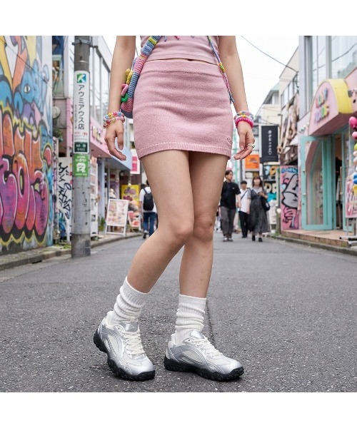 FILA（フィラ）の「PIGMENT RIB SKIRT（スカート・レディース・ブラック/ベージュ/ピンク・M/XL/L）」の3枚目の写真